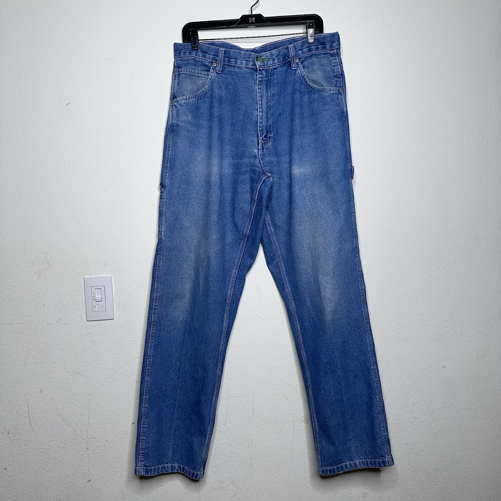 Y2k Vintage Liberty Carpenter Bib Overalls Cargo Jeans Blue Mens Sz Read